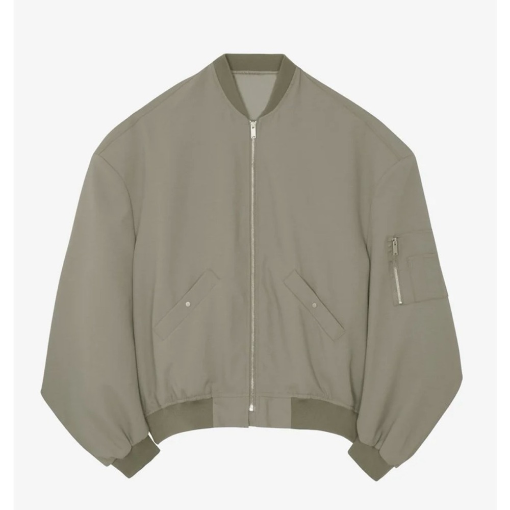 The Frankie Shop | LUMI BOMBER JACKET - DARK OLIVE